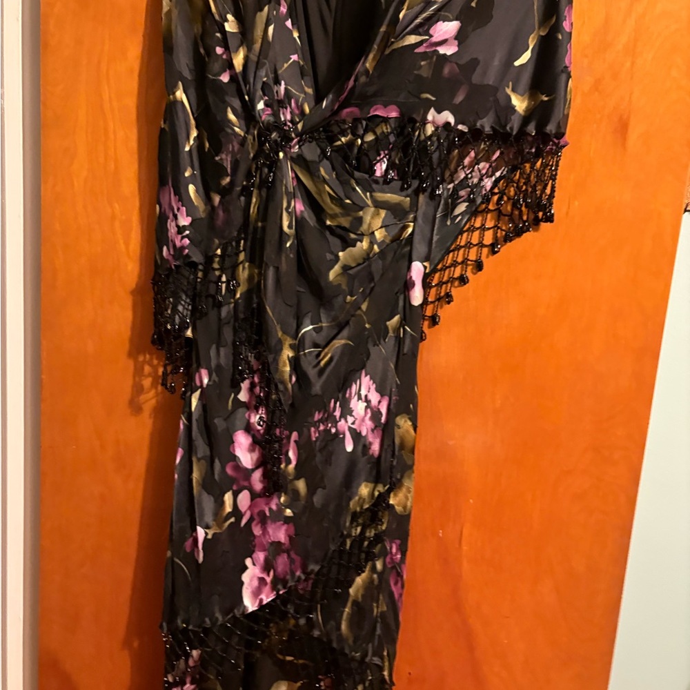 Alex Evenings Black and Pink Floral Dress
